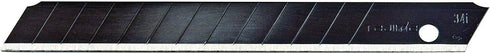 TAJIMA 10-pack Utility Knives & Blades - Black 3/8" Razar Box Cutter Snap Blades with Safety Blade Dispenser
