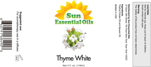 Sun Essential Oils 4oz Thyme Essential Oil, Aromatherapy Oil for Candles