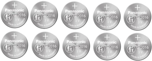 Panasonic Cr2016 3v Lithium Battery 2pack X (5pcs) =10 Single Use Batteries