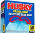 Poly-America HK30DS050BU 30-Gallon 50 Count Husky Drawstring Recycling Blue Bags