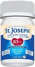 St. Joseph Aspirin Pain Reliever (NSAID) 81mg, Enteric Safety Coated, Adult Low Dose Regimen, 36 ct