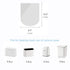 SUBEKYU Mini Trash Bags, 105 Count / 7 Rolls White Trash Bags for Mini Desktop Wastebasket of Various Sizes