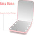 WOBSION Small Mirror with Lights, LED Compact Makeup Mirror, 1x/3x Mini Travel Mirror, Portable for Purse, Gifts for