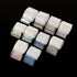 WOKOTO 10 Rolls White Pearl Color Holographic Nail Art Foil Transfer Roll Set, Mix-Pattern Stickers