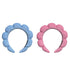 2 Pack Sponge Spa Makeup Headband - Puffy Skincare Headbands for Women Face Washing and Shower (Pink, Blue)