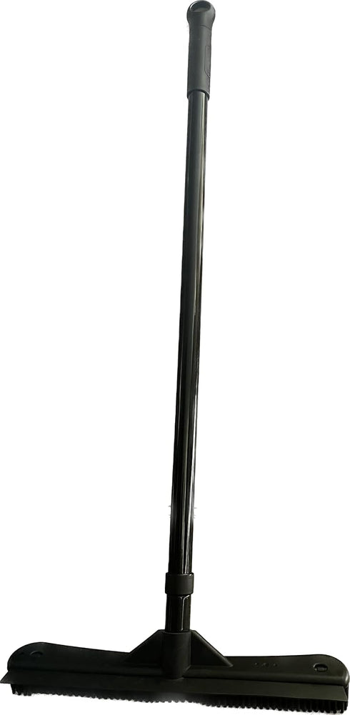 Pet Hair Remover Carpet Rake, Rubber Broom Tool for Pet Hair Removal with Squeegee & Telescoping Handle