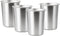 4Pack 6oz Small Stainless Steel Cups, BPA Free Healthy Metal Drinking Glasses for Kids (Silver, 170ml/6oz)