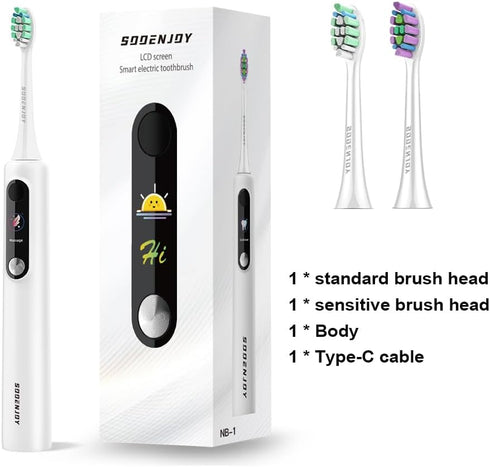NB-1 Toothbrush,5 5 LCD Screen Electirc Modes intensities & DIY Mode,Rechargeable Sonic Electric Power Toothbrush