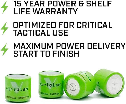 Viridian CR 1/3N Tactical Energy Plus Lithium Batteries, 3 Volt (Bulk Pack of 6)