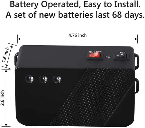 Ultra Sonic Rodent Electronic Repellers, Battery Operated Mouse Pest Reducer with Strobe Lights for Indoor Use