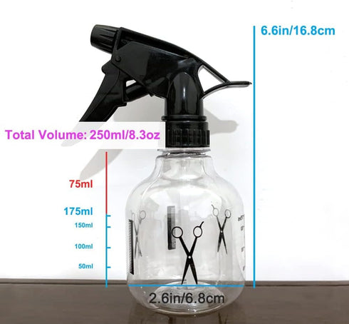 Mister Spray Bottle, 250ml Adjustable Spray Container for Hair, Plant, and Home Cleaning