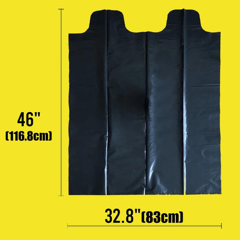 Contractor Heavy Duty Trash Bags, 42 Gallon, 10 Count, Large Black Flap Tie Construction Garbage Bags