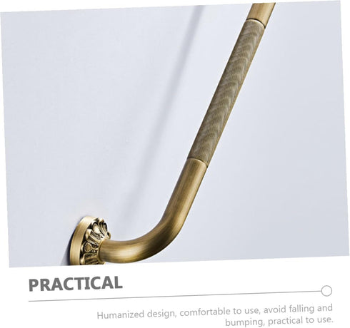 Yardwe Copper Bathroom Safety Grab Bar for Elderly and Disabled Non-Skid Shower Handrail with Strong Bearing Capacity