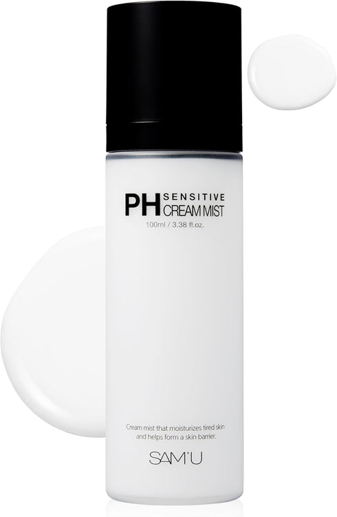 SAM’U PH Sensitive Cream Mist | Daily Face Moisturizer for Men & Women | Hydrating Spray for Makeup Fixer