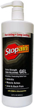 Stopain Pain Relief Gel 32oz, USA Made Max Strength with Menthol, MSM, Glucosamine for Joint, Back, Arthritis Pain