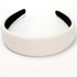 LONEEDY Padded Leather Hard Headband for Women, 1.7 Inch, White
