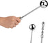 PIDOIM Stainless Steel Dildo Massage Wand, Handheld Anal Probe Metal Anal Butt Plug