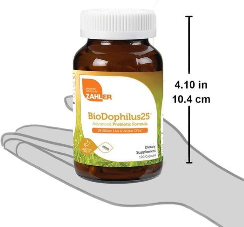 Advanced Nutrition by Zahler Probiotic Nutritional Supplement Capsules, 25 Billion Live Culture, 120 Capsules
