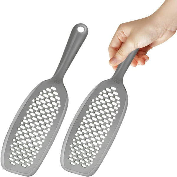 EZ Kitchen Dish Squeegee with Silicone Food Strainer, Non-Slip Scrapers for Pots, Pans, Bowls, Countertops (2-Pack,