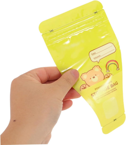 HOODANCOS 120pcs Set, Packaging Disposable Formula Storage Bags with Funnel Leakproof Milk Powder for Travel