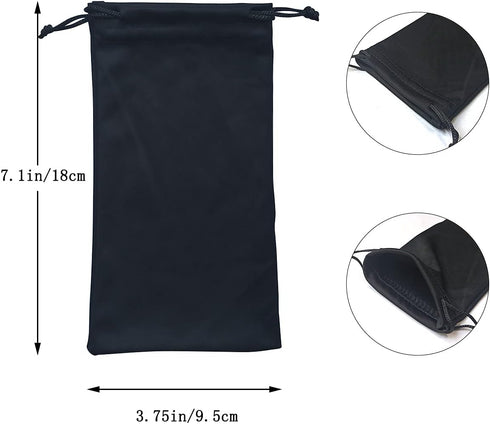 yuntop 4Pcs Closure(7 3.75 Inch) Microfiber Sunglasses Glasses Storage Pouch, Cleaning Cloth Premium Quality