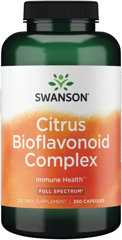 Swanson Full Spectrum Citrus Bioflavonoid Complex, Aids Vitamin C Absorption, 250 Capsules
