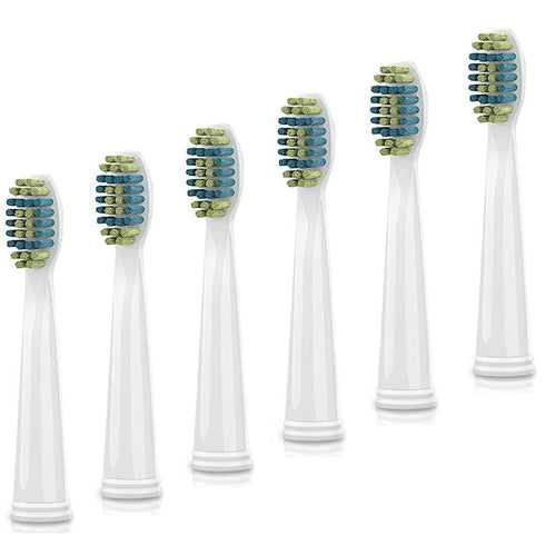 Voom Sonic Pro 3/Pro 5 Replacement Heads, Pack of 6 Brushes, Soft DuPont Nylon Bristles, Advanced Oral Care Technology