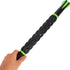 MALUGOGO Muscle Roller Stick for Legs and Neck, Manual Massage Tool with High-Density Rollers, Black and Black-Green