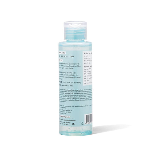 Versed Wash It Out Gel Face Cleanser, Mild Non-Stripping Facial Wash with Rosewater and Ceramides (4 fl oz)