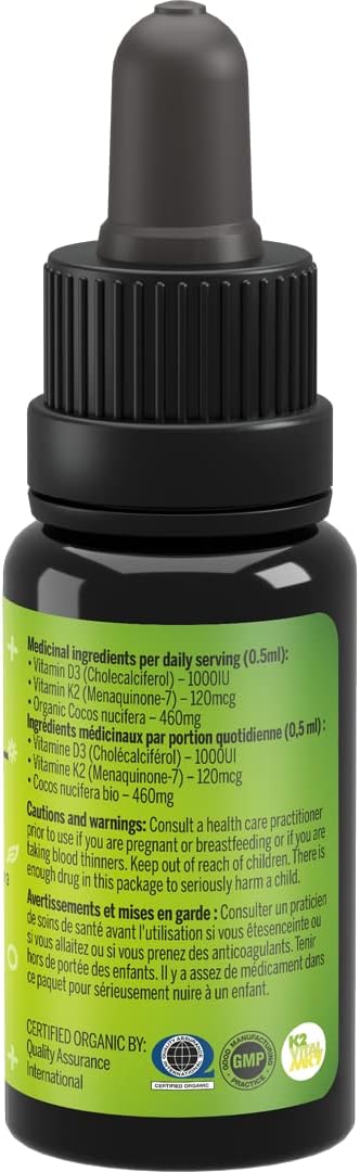 ACTIVATION Liquid Vitamin D3K2 Products, 1 Month Supply K2 D3 Vitamin Supplement in MCT Oil, 15 ml