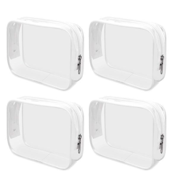 Wedama TSA Approved Toiletry Bag, 4 Pack Cosmetic Bags with Zipper for Travel Accessories