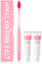 Natural Whitening Travel Kit, Medium Toothbrush & Fluoride Free Toothpaste for Teeth Whitening, Travel Size