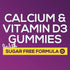 Sugar Free Calcium Gummy Bites, Plus 400 IU Vitamin D3, Bone Health & Immune Support, 120 Gummies