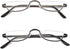 Half Frame Reading Glasses, Half Metal Moon Readers for Women and Men, 2 Pairs, 1.00