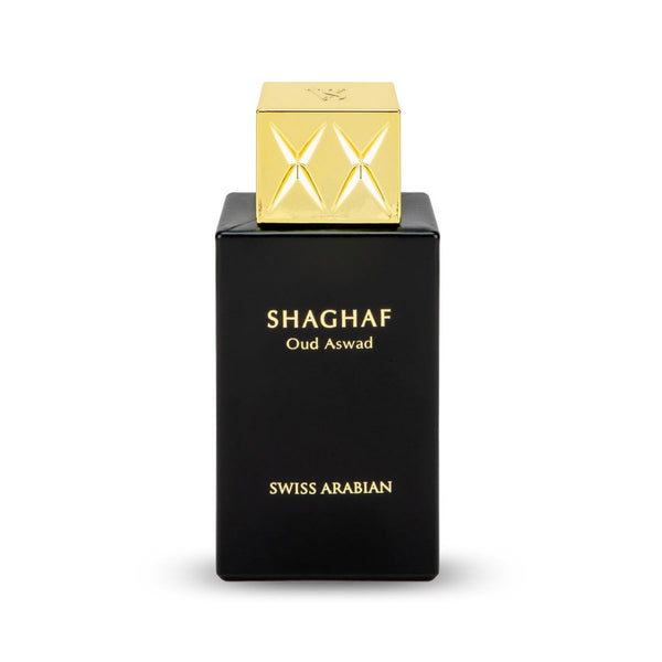 Swiss Arabian Shaghaf Oud Aswad, Luxury EDP Spray Fragrance from Dubai, Long Lasting Signature Aroma, 2.5 Oz