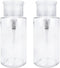 PANA Liquid Push Down Pump Dispenser Empty Bottle with Flip Top Cap, 10oz, Clear (Quantity: 2 Pieces)