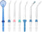 TUREWELL Dental Water Flosser Nozzles, 7PCS Replacement Jet Tips for Family Oral Irrigator Models FC165, FC168 & More