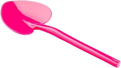 Restaurantware 3.5 Inch x 1.3 Inch Heart Spoons 100 Disposable Mini Plastic Spoons - Heart-Shaped For Desserts Magenta Plastic Tasting Spoons For Parties Or Events