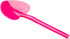 Restaurantware 3.5 Inch x 1.3 Inch Heart Spoons 100 Disposable Mini Plastic Spoons - Heart-Shaped For Desserts Magenta Plastic Tasting Spoons For Parties Or Events
