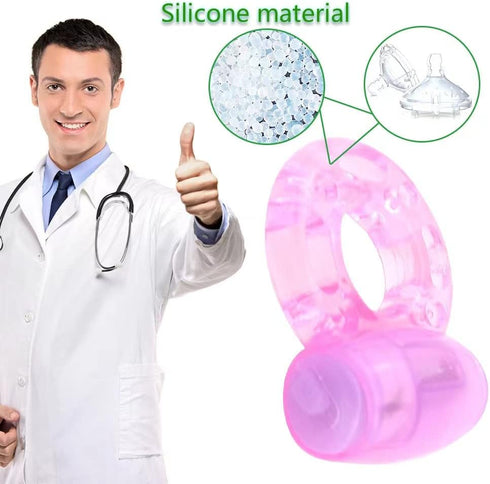 YGOJKE 10 Pcs Disposable Vibrating Penis Ring, Clitoral Mini G spot Stimulator for Increased Stamina & Enhanced