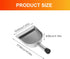 1pc Stainless Steel Dustpan Stainless Steel Saucepan Steel Pan Dry Goods Shovel Heavy Duty Dustpan Debris Cleaning Tool Table Desk Cleaning Shovel Plastic Office Small Shovel Metal by Healifty
