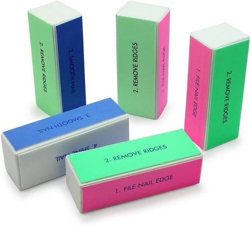 YIMART 5Pcs/set Nail Art Buffer Block Nail File for Nail Polish UV Gel Manicure Pedicure Buffing Sanding Polish (Flower)