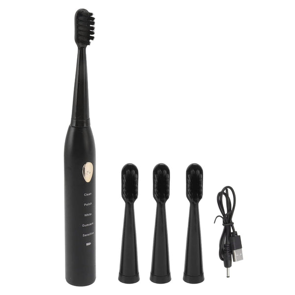 Nachukan Rechargeable Electric Toothbrush with 4 Soft Bristle Brush Heads for Adults, Whitening