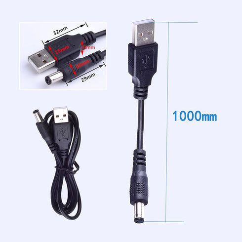 Power Cord 5V Replacement Charger USB Adapter for Electric Hairdressers, Shavers, Purifiers, Table Lamps and Others,