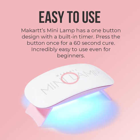 Makartt UV LED Nail Lamp - 6W Mini USB Portable Light for Gel Nails, Fast Drying, 60S Timer