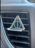 Potter Hallows Essential Oil Car Vent Diffuser by Wild Essentials, Stainless Steel Locket Pendant with 8 Color Refill