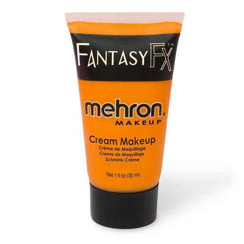 Mehron Makeup Fantasy FX Cream Makeup, Water Based, Orange Face & Body Paint for Adults, 1 fl oz (30ml)