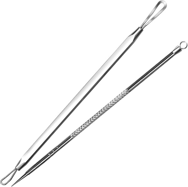 Teenitor Pimple Extractor Tool, Surgical Grade Blackhead Comedone Removal 2-in-1 Popper Tool for Face Nose