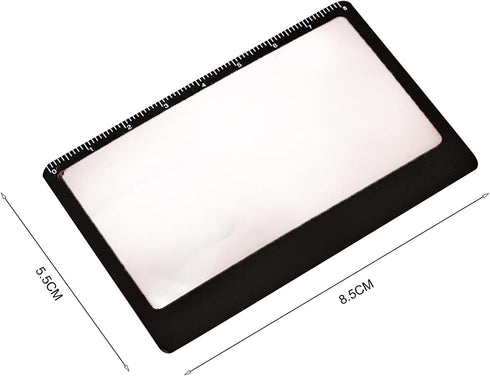 leasote 3X Portable Credit Card Size Ultra-Thin High Clarity Magnifying Glass Reading Magnifier for Reading Fine Print