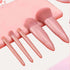 COSHINE Easy-taken Travel Makeup Brush Set, 5pcs Mini Complete Function Cosmetic Brushes Kit with Mirror